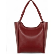 Tonny Black Kadın Bordo Çift Saplı Suni Deri Omuz Çantası