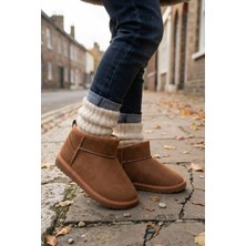 Tonny Black Kız Çocuk Taba Poli Taban Içi Kürklü Süet Görünümlü Bot