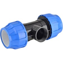 63-2 Pe Dişi Adaptör Poelsan Mavi