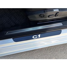 CarEste C1 Pleksi Kapı Eşiği Piano Black 4 Parça