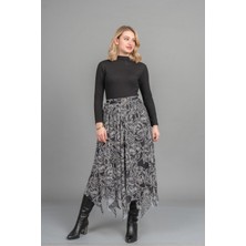 MissVina Vogue Asimetrik Tül Elegance Etek 6849