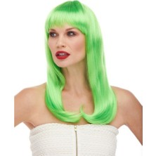 Ett Yeşil Renk Uzun Düz Parti Peruğu Dinç Store - 004982