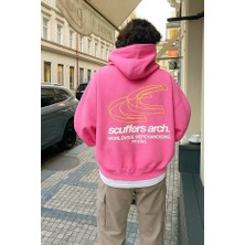 Bellanova Oversize Kapüşonlu Sweatshirt – Scuffers Arch Yazı ve Grafik Baskılı Unisex