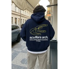 Bellanova Oversize Kapüşonlu Sweatshirt – Scuffers Arch Yazı ve Grafik Baskılı Unisex