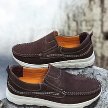 KAFKASLAR AYAKKABI Bağcıksız Tımberland Model Tam Ortopedik Gerçek Deri Günlük Erkek Ayakkabı