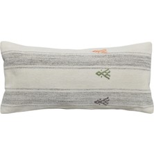 Kilim Antik El Dokuma Dekoratif Lumbar Kilim Kırlent Yastık Kılıfı 1370 - Yeni - Çok Renkli