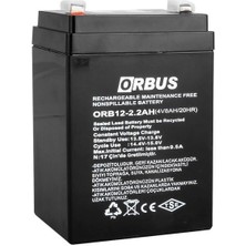 Orbus 12V 2.2  Ah Bakımsız Kuru Akü Dikey