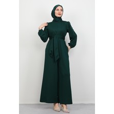 Kuşaklı Tesettür Tulum Zümrüt