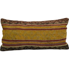 Kilim Antik El Dokuma Dekoratif Lumbar Kilim Kırlent Yastık Kılıfı 1355 - Yeni - Çok Renkli