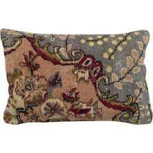 Kilim Antik El Dokuma Dekoratif Halı Kırlent Yastık Kılıfı 1399 - Vintage - Çok Renkli