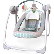 Bright Starts Bebek Salıncağı, Uyarlanabilir Hız, Kumaş Oyuncaklar, Müzik, Çıkarılabilir Oyuncak Barı, 0-9 Ay 3-9 kg (Tuhaf Vahşi) ile Portatif Otomatik 6 Vitesli