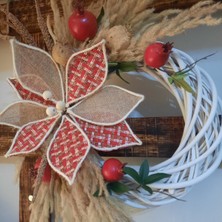 Lotus Hediye Narlı Pampas Detaylı Kapı Süsü Kapı Çelenk