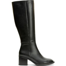 Emienza Blaze Vegan Deri Oval Burun Fermuarlı Bayan Çizme