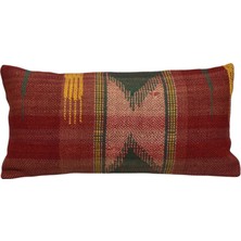 Kilim Antik El Dokuma Dekoratif Lumbar Kilim Kırlent Yastık Kılıfı 1364 - Yeni - Çok Renkli
