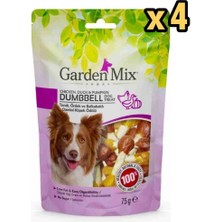 Garden Mix Tavuk Ördek ve Balkabaklı Dambıl Köpek Ödülü 75 gr x 4 Adet
