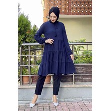 Moda Çizgi Desenli Tunik