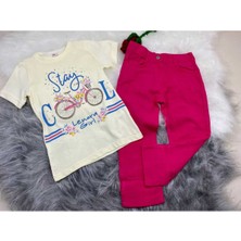 2li Kız Takımı Üst Penye Keten Pantolon