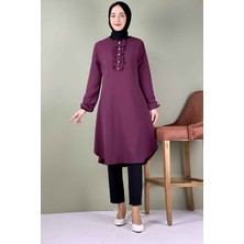 Moda Çizgi Desenli Tunik