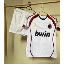 Alaturka Mix 2006/07 A.c Milan # Isimsiz Çocuk Futbol Forması 4lü Set (Beyaz)