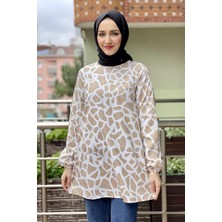Moda Çizgi Desenli Tunik