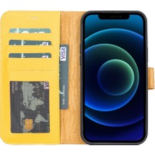 Gp Iguana Apple iPhone 13 Pro Max Uyumlu Deri Cüzdanlı Kılıf Mwwn FL12