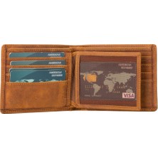 Gp Iguana Marky Deri Cüzdan ve Kartlık, 10 Adet Kart Bölmeli, Antik Taba