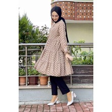 Moda Çizgi Desenli Tunik