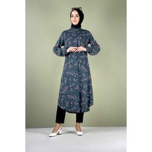 Moda Çizgi Desenli Tunik