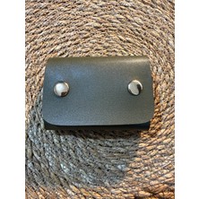 Groderi El Yapımı Minimalist Çıtçıtlı Vegan Deri Yatay Kartlık & Cüzdan