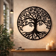 Metall Zamansız Hayat Ağacı - Lazer Kesim Metal Duvar Tablo
