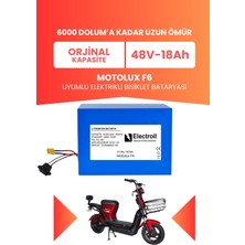 Electroll Motolux F6 Batarya (YÜKSEK KAPASİTE) 48V 18 Ah Lifepo4 (Elektrikli Bisiklet Için)