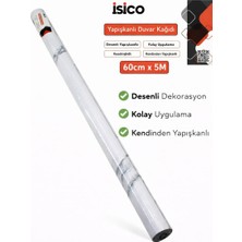 Çillor Ibico İ13-077 ( 5mt x 60CM )( Beyaz Mermer Desenli )( Tezgah Üstü ) Folyo Sticker & Duvar Kağıt ( Kendinden Yapışkanlı & Eko Dekorasyon & Dayanıklı )