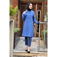 Moda Çizgi Desenli Tunik