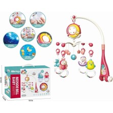 Osense BIB648A54 -Vardem Işıklı Müzikli Kumandalı Kırmızı Bebek Dönencesi