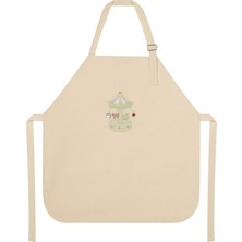 %100 Pamuk Hambez Çocuk Mutfak ve Etkinlik Önlüğü – 4 - 6 Yaş - Nakışlı Çift Kat