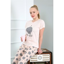 Moda Çizgi Kadın Kısa Kol Pijama Takım 20410