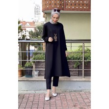 Moda Çizgi Desenli Tunik