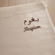 Namazify Isimli Krem Kadife Seccade