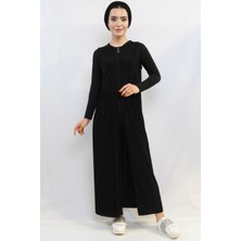 Moda Çizgi Taş Işlemeli Piliseli Yelek Siyah MC727