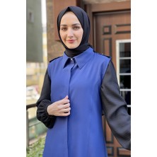 Moda Çizgi Yakalı Yelek