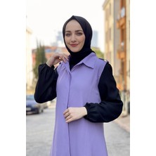 Moda Çizgi Yakalı Yelek