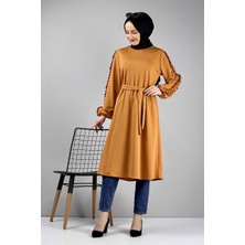 Moda Çizgi Desenli Tunik