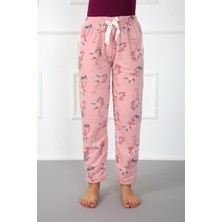 Moda Çizgi Bayan Welsoft Polar Tek Alt Pijama 210044