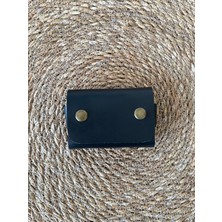 Groderi El Yapımı Minimalist Çıtçıtlı Hakiki Deri Yatay Kartlık & Cüzdan