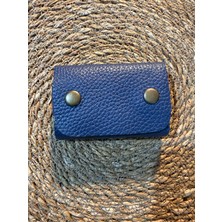 Groderi El Yapımı Minimalist Çıtçıtlı Hakiki Deri Yatay Kartlık & Cüzdan