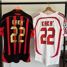 Alaturka Mix Efsane Milan Özel Tasarım Kaka 22 Retro Beyaz ve Kırmızı 2'li Set Forma