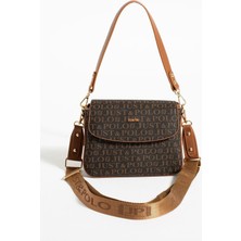 Just Polo Justpolo Kahverengi 2 Bölmeli Kadın Omuz Çantası Ebat Boy 16 cm En 23 cm