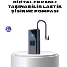 Nilavia Kablosuz Dijital Lastik Şişirme Pompası LED Işıklı 80W - AL002A-61WA13