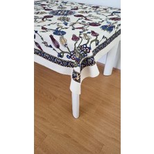 Milenam Lale Desenli Otantik Masa Örtüsü Sofra Bezi
