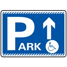 İsg Tabelam 25X35CM/FOSFORLU Kompozit/engelli Park Alanı Ileri Ok